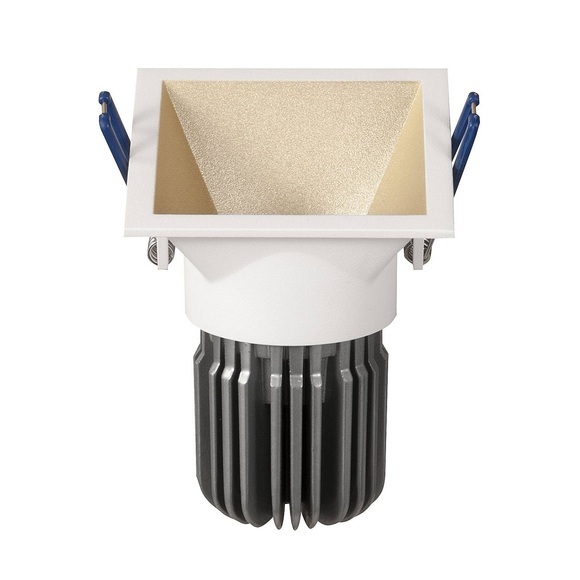 LED-Einbauspot Toodle eckig asymmetrisch, gold