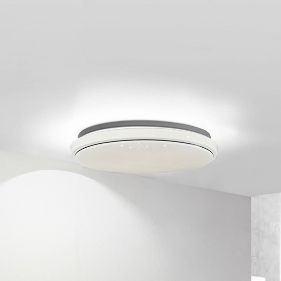 Lindby Glamo LED-Deckenlampe IP44 mit Sterneffekt