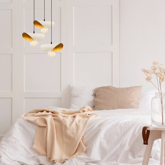 Home - Hängelampe Sivani - Weiss und Gold