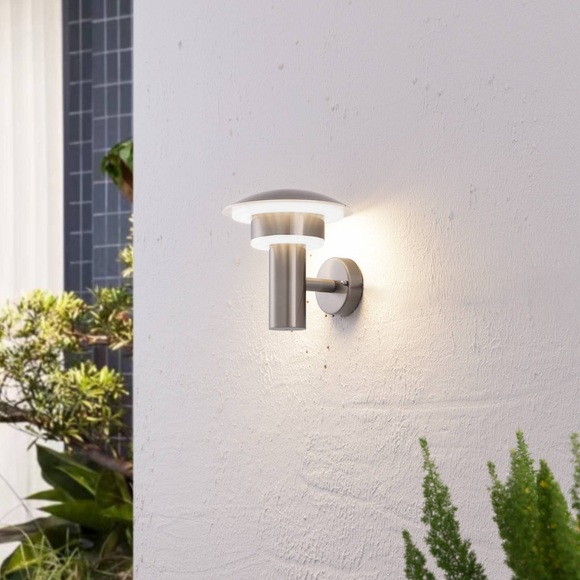 Dekorative LED-Edelstahl-Außenwandleuchte Lillie