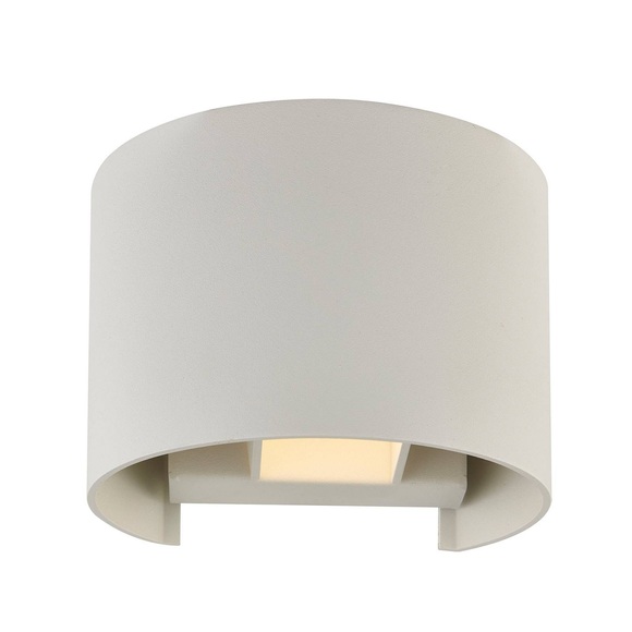 Weiße LED-Wandleuchte Zuzana, rund