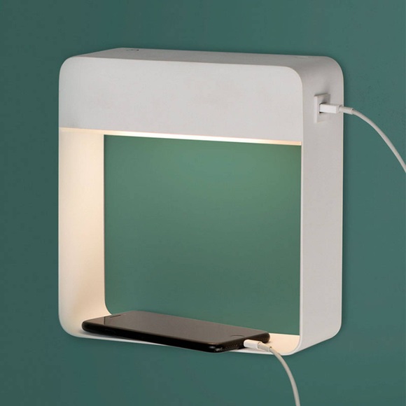 LED-Wandleuchte Denver mit USB-Charger, Schalter