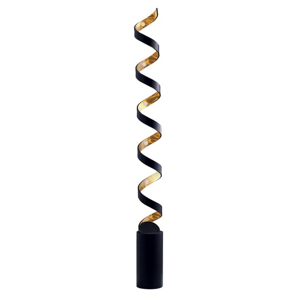 LED-Stehleuchte Helix in Schwarz-Gold