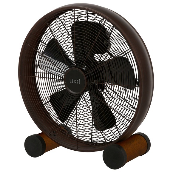Tischventilator Breeze, Ø 41cm, bronze/walnuss