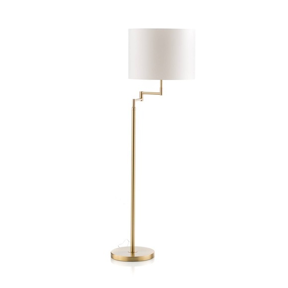 Ausrichtbare LED-Stehlampe Lilian, messing matt