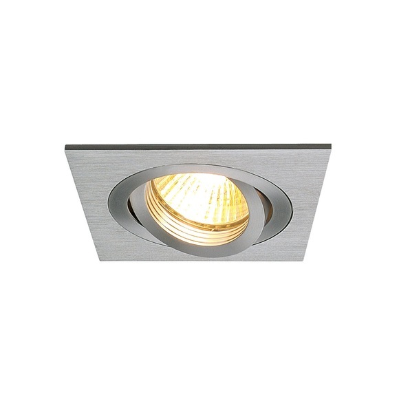 SLV 111361 New Tria I Einbauring EEK: abhängig v. Leuchtmittel (A++ - E) Halogen GU10 50 W Aluminium (gebürstet)