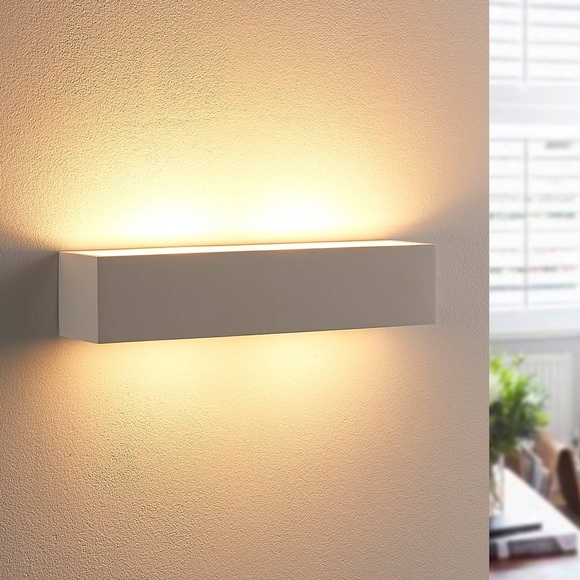 Gipswandleuchte Tjada mit G9-LED-Lampen