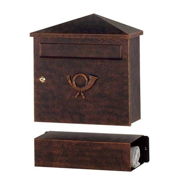 Briefkasten Lucio, braun-gold patiniert