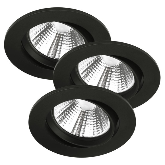 Nordlux Freemont 47580103 LED-Einbauleuchte 3er Set EEK: LED (A++ - E) 16.5 W Warm-Weiß Schwarz
