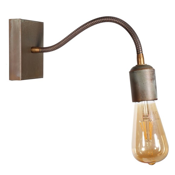 Mit Flexarm - Wandlampe Orio aus Messing