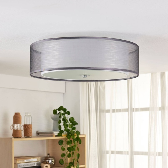 Per Schalter dimmbare LED-Deckenlampe Tobia, grau