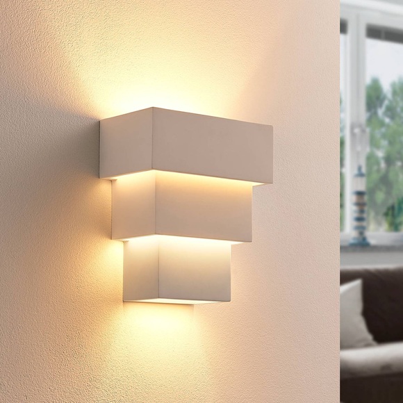 Antonella - effektvolle LED-Wandlampe aus Gips