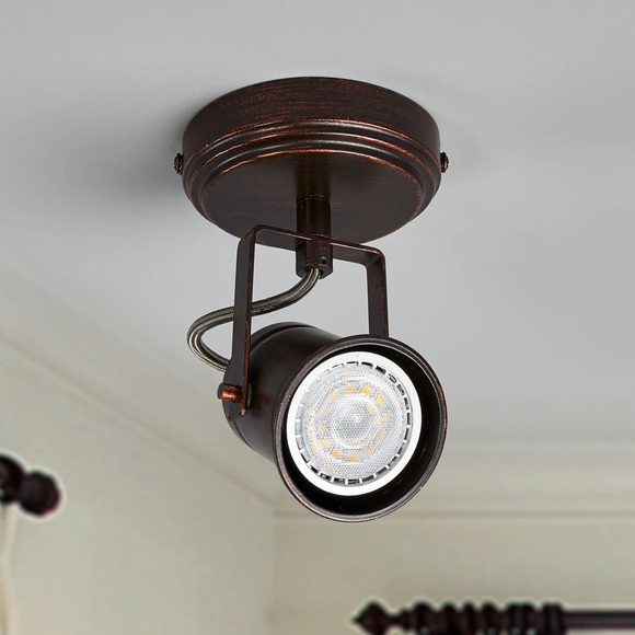 Braun-goldener Spot Cansu, GU10 LED