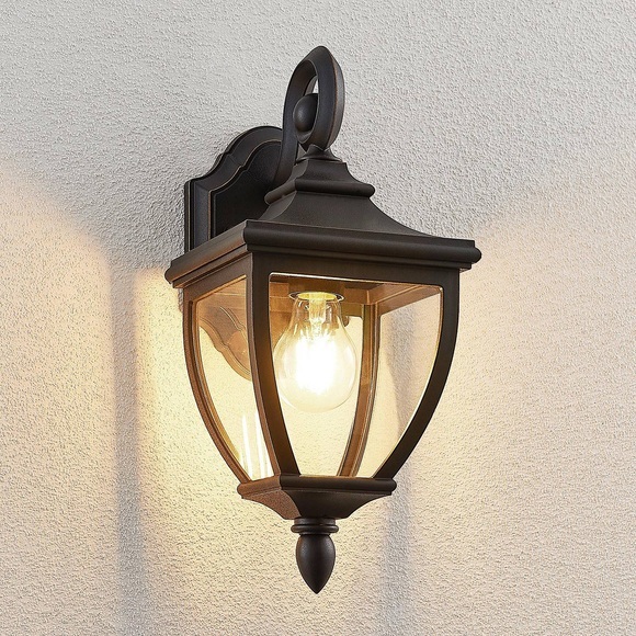 Lindby Cerys Außenwandlampe in Schwarz