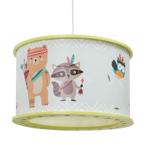 Pendellampe Little Indians 25/40, mint, Tiermotive