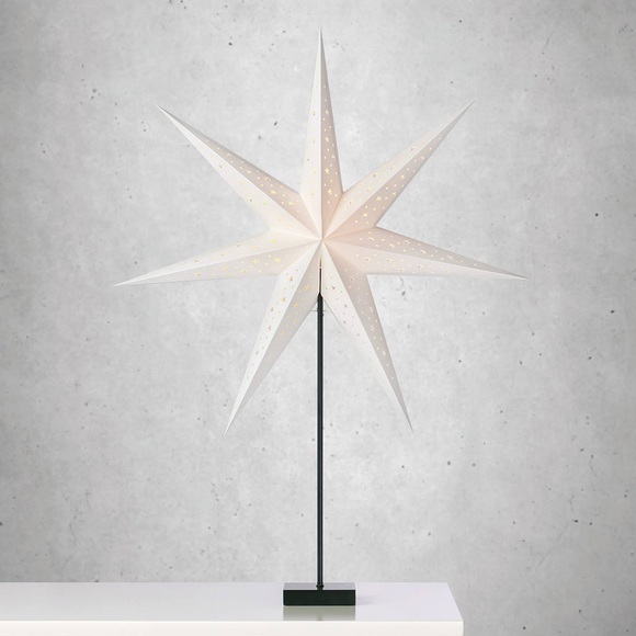 Stand-Stern Solvalla, Höhe 100 cm, weiß