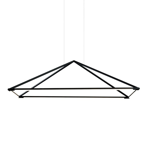 Grok Tubs LED-Hängelampe in Matt-Schwarz 90x60 cm
