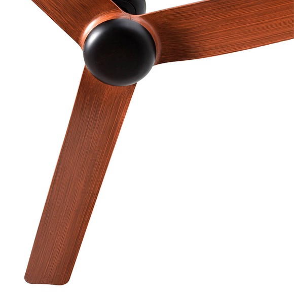 Deckenventilator Punt M DC LED schwarz/Holz dunkel