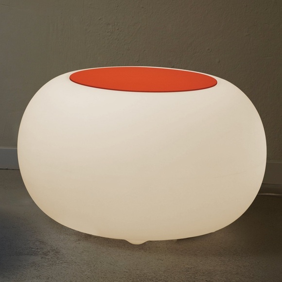 Tisch BUBBLE Indoor LED E27-Lampe + Filz orange