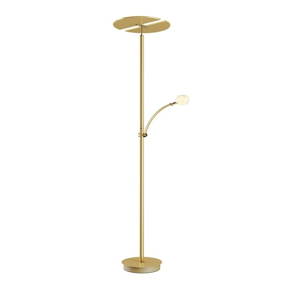 Lucande LED-Deckenfluter Anniki, messing