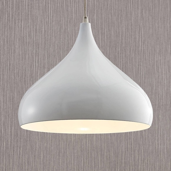 Aluminium-Pendellampe Ritana, weiß