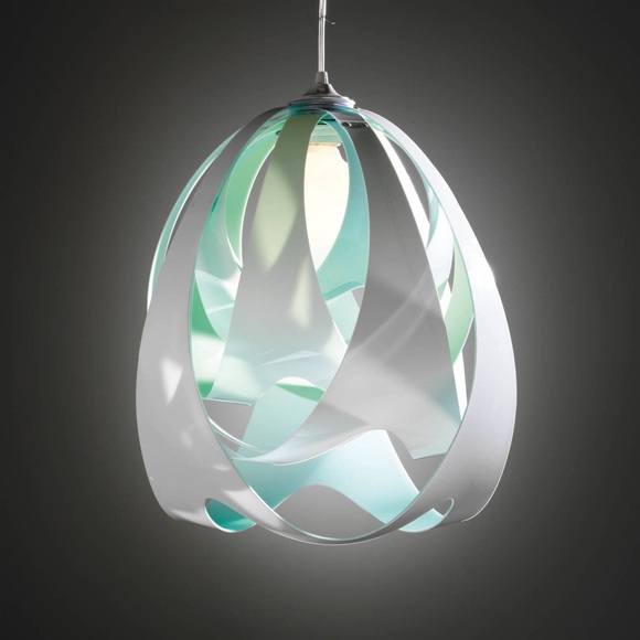 Slamp Goccia di Luce, Pendelleuchte, blau-grün