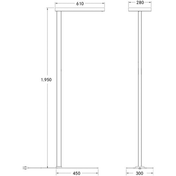 BRUMBERG Adrea LED-Stehleuchte mikroprismatisch
