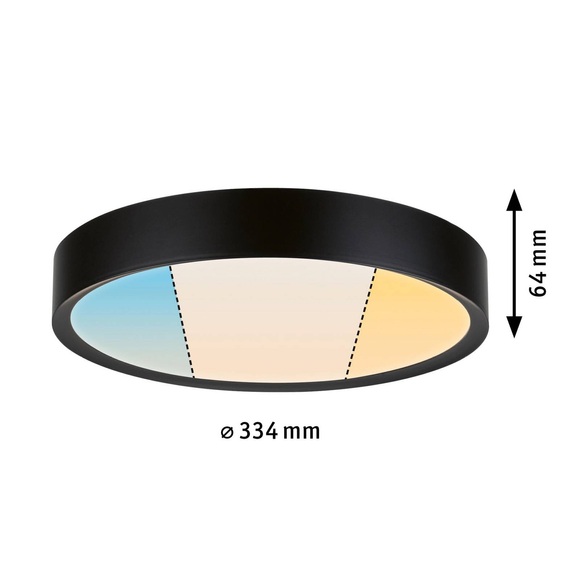 Paulmann 71086 Tega LED-Deckenleuchte LED 22.5 W Schwarz (matt)