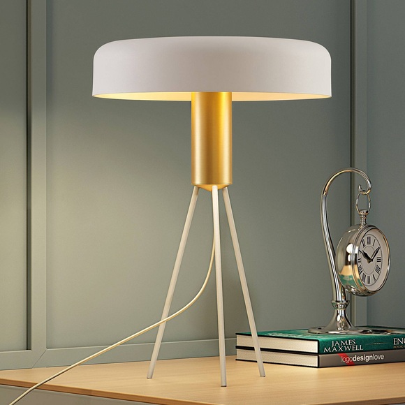 Lucande Filoreta Tischlampe in Weiß