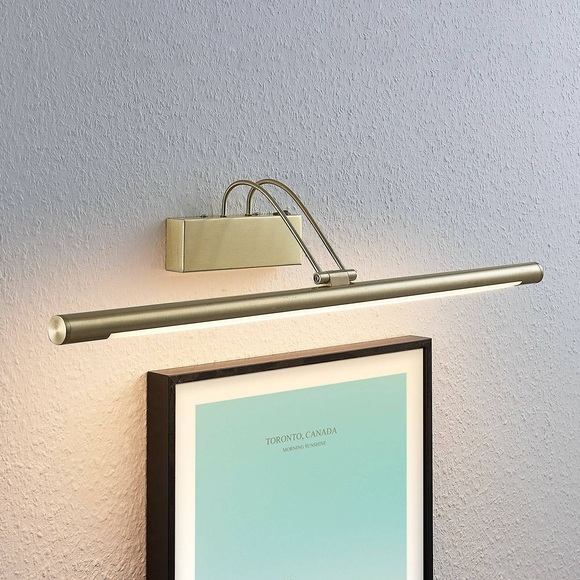 LED-Bilderleuchte Mailine mit Schalter, messing