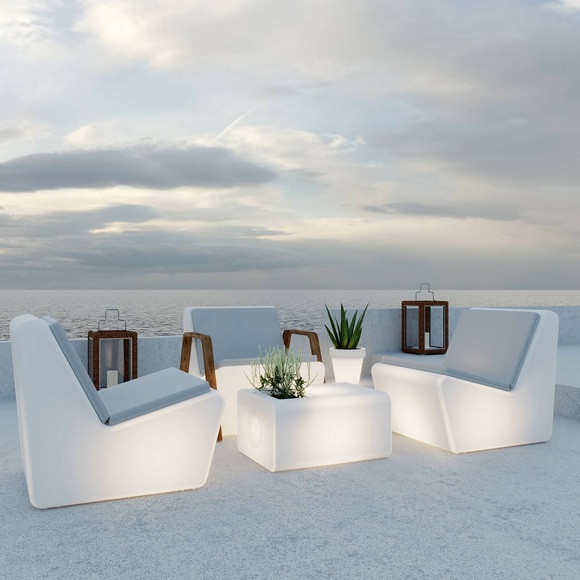 Tarida Sit Arms Solar & Rechargeable bat Outdoor-Lounge-Stuhl Newgarden