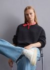 V-Neck-Pullover loose