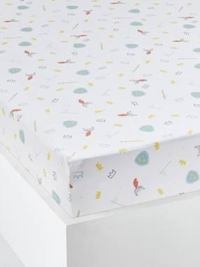 Spannbettlaken für Kinder ,,Drache weiss bedruckt