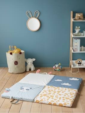 Baby Spielmatte Panda, faltbar blau+bedruckt