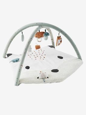 Activity-Decke mit Spielbogen Fuchs graugrün