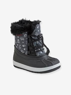 Snowboots für Jungen, Schnürung schwarz bedruckt