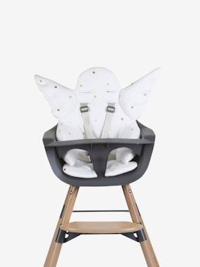 Engel Kissen für Hochstuhl oder Babywippe, Jersey Weiß Gold Dots, Childhome