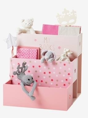 Stufen-Bücherregal mit Sternen rosa