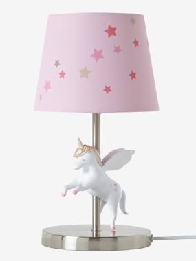 Kinder Nachttischlampe mit Einhorn rosa