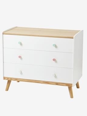 Kommode Confetti für Kinderzimmer weiss/natur