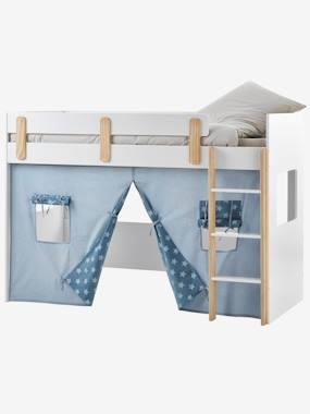 Bettvorhang für Hochbett Everest blau/bedruckt
