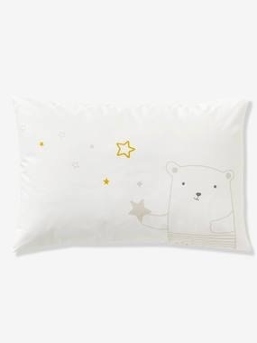 Baby Kissenbezug Kuscheltiere weiss, sterne
