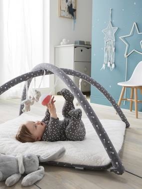 Activity-Decke Animo für Babys weiss/grau