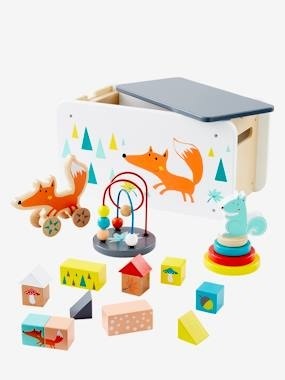Holzspielzeug-Set mit Fuchs mehrfarbig