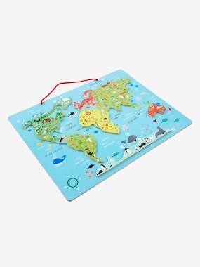 Magnet-Puzzle Welt mehrfarbig