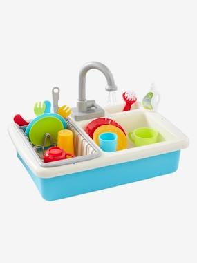 Spüle mit Geschirr für Kinder mehrfarbig
