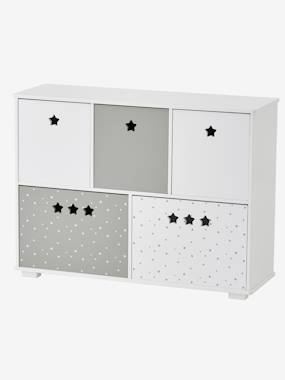 Kinderregal mit 5 Fächern ,,Sirius weiss/grau