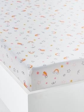 Kinder Spannbettlaken ,,Einhorn weiss bedruckt