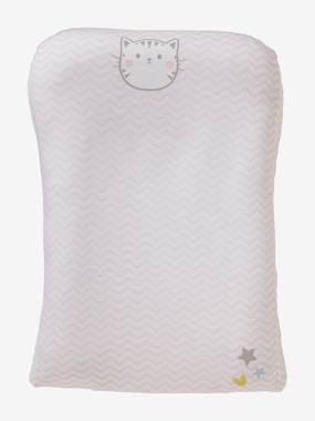 Schonbezug für Wickelauflage, Baumwolljersey hellrosa chevrons