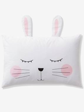 Baby Kissenbezug ,,Rosa Hase weiß